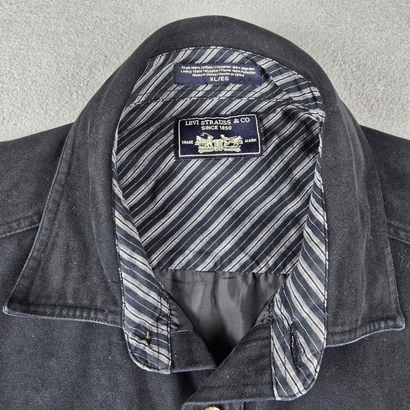 Levi Strauss & Co Barn Flannel Over Shirt XXL Button Up Shacket Cotton Lined - Picture 3 of 14